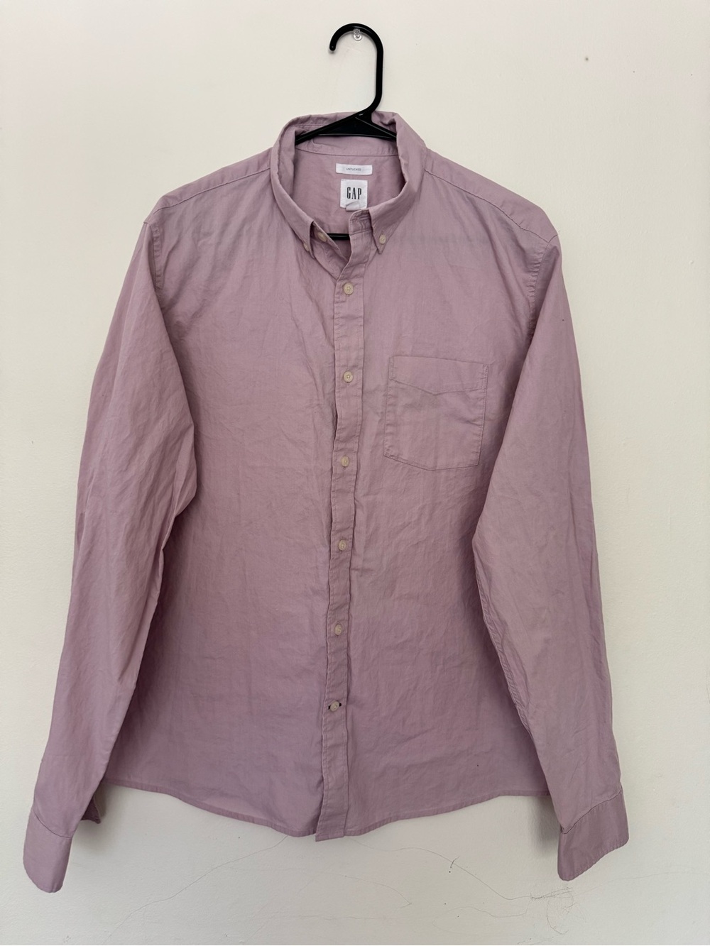 GAP Men's Button-Down Shirt in Dusty Mauve